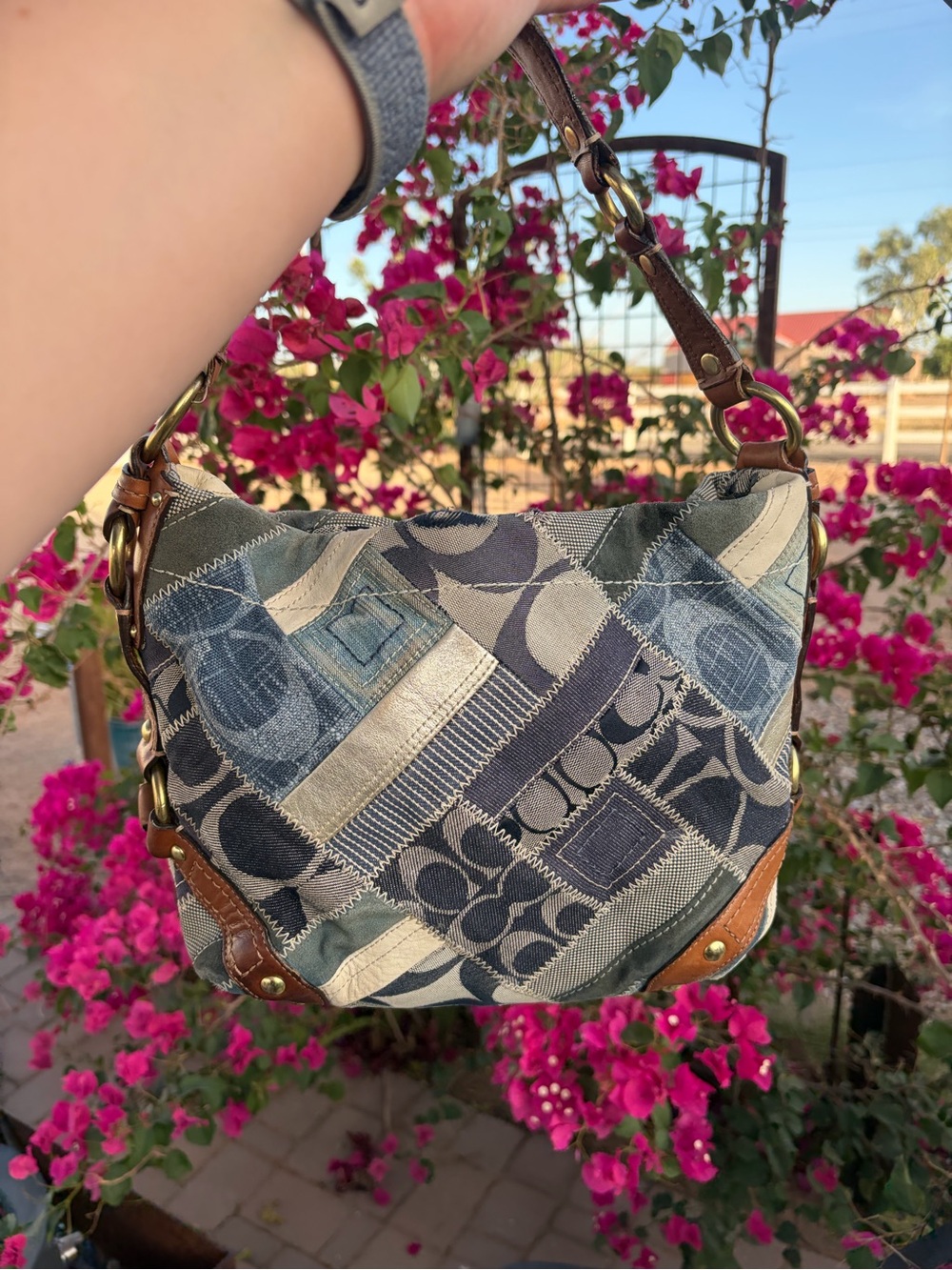 Coach Carly Denim Hobo
